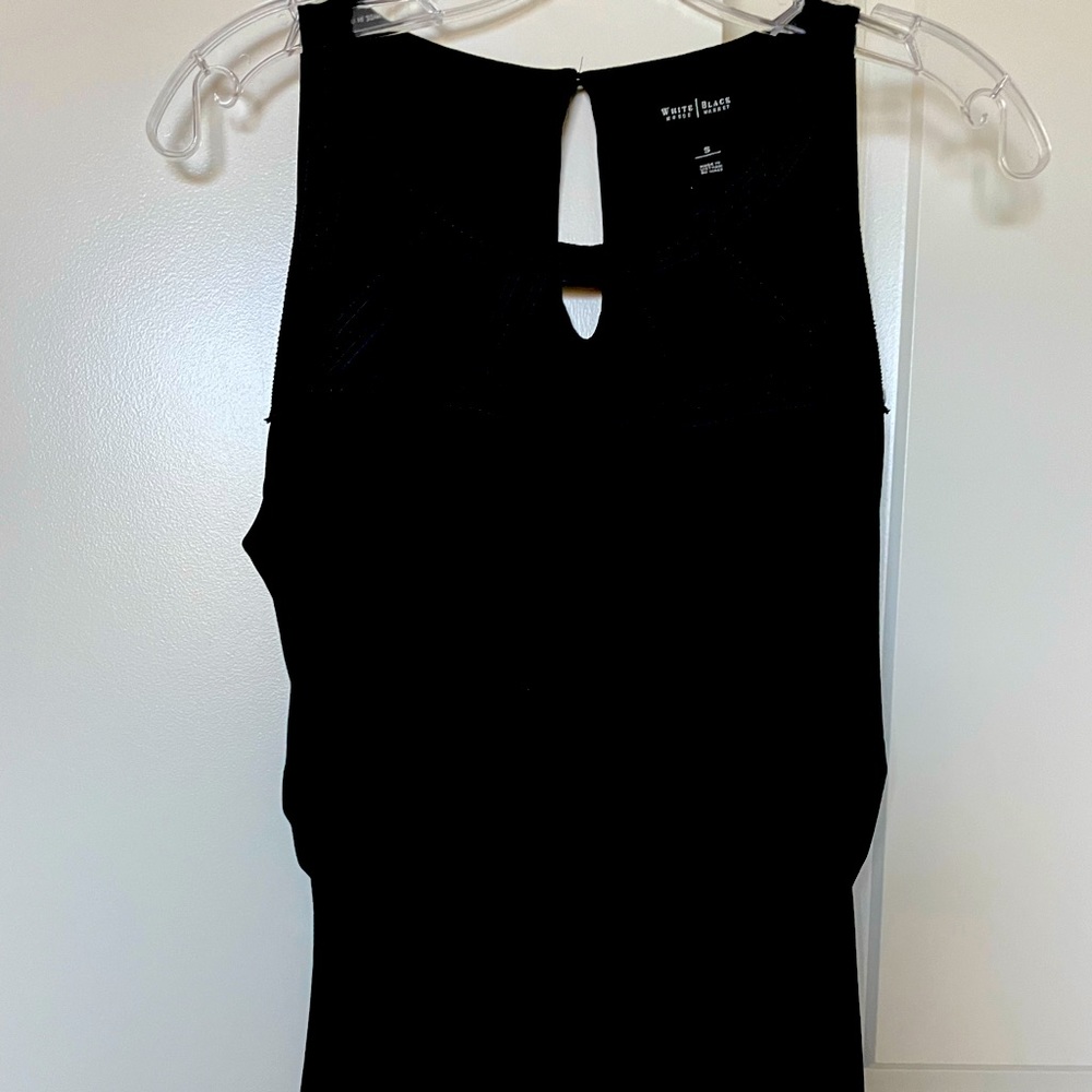 WHBM Black Cutout Top S